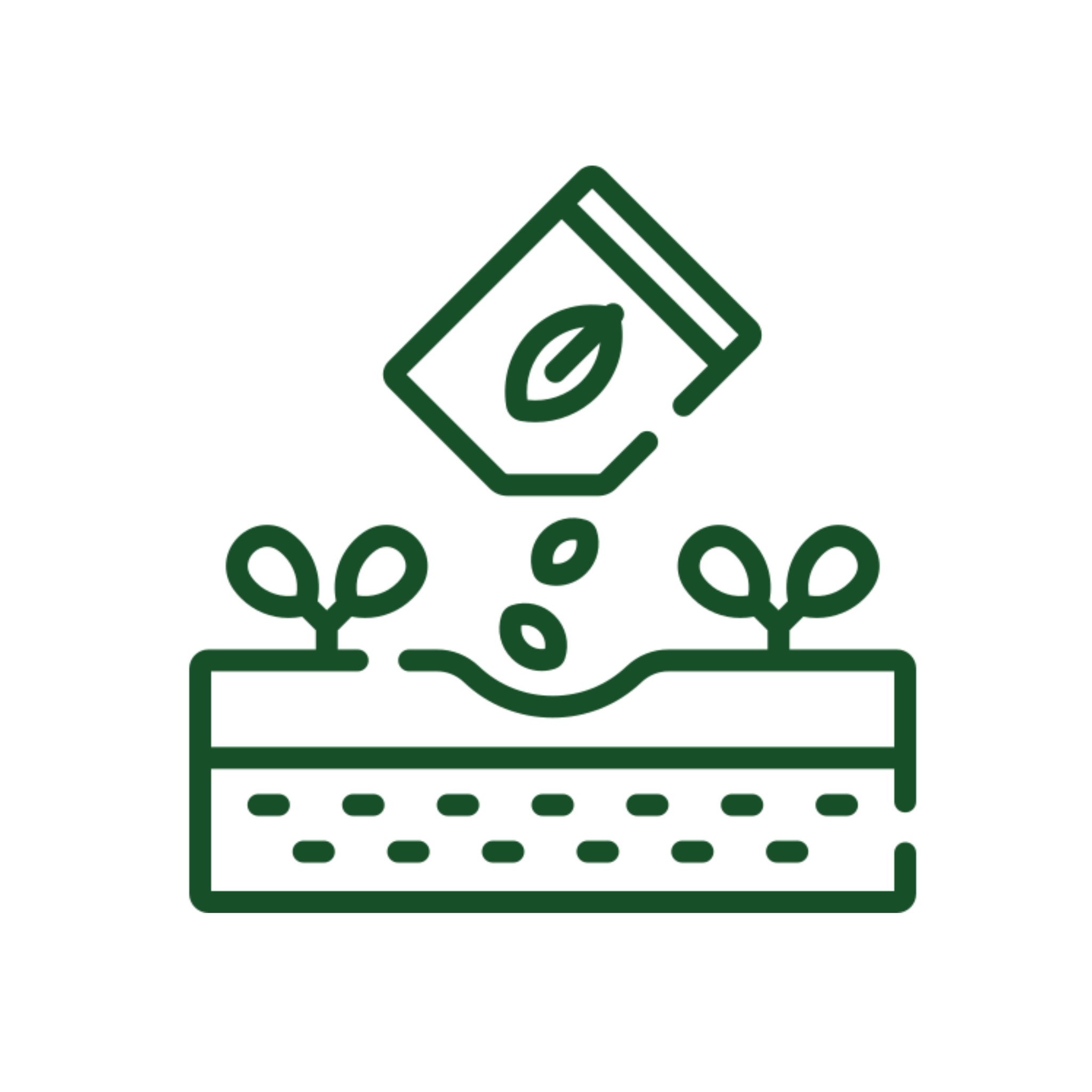 Seeds being planted in soil illustration.