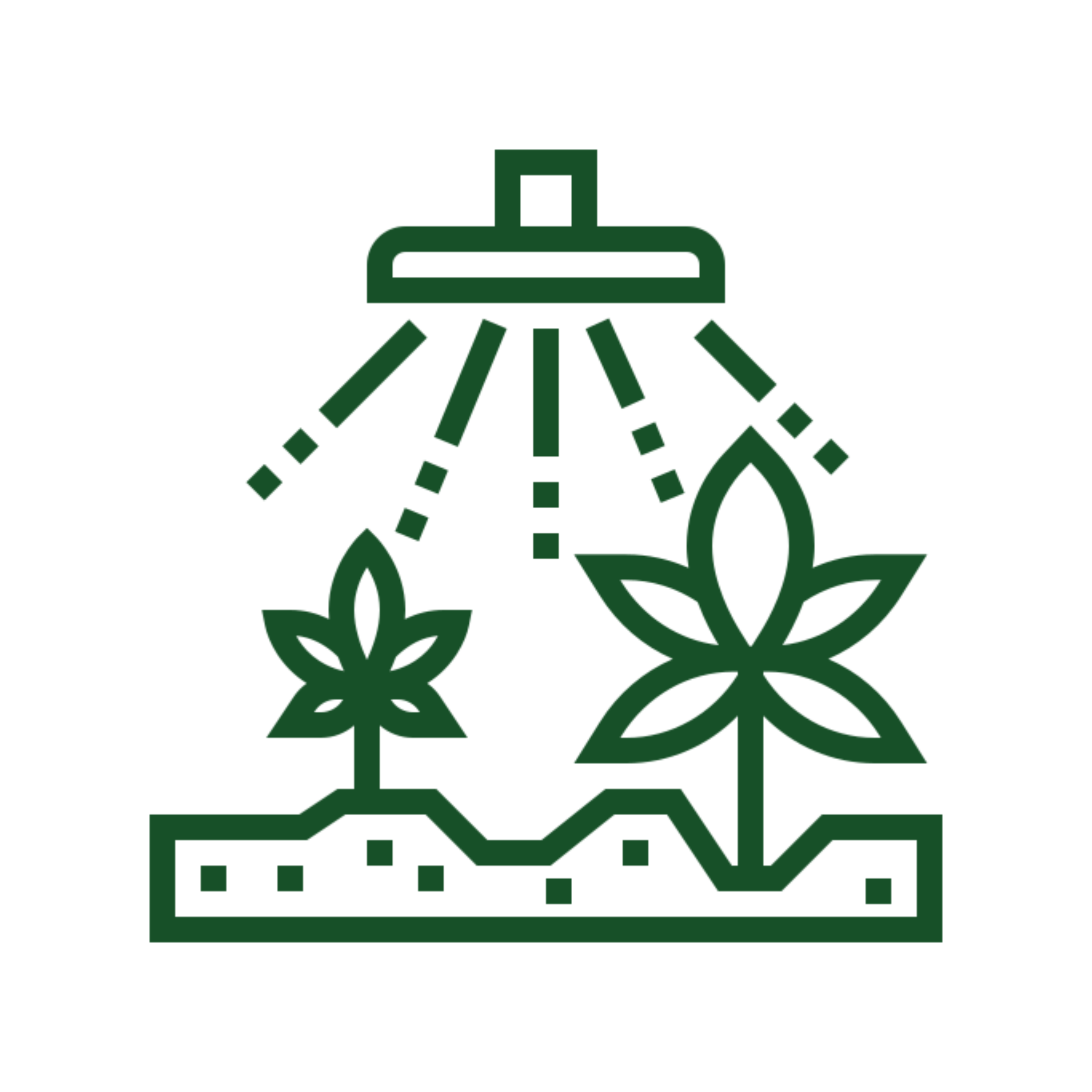 Icon of plants under a sprinkler.